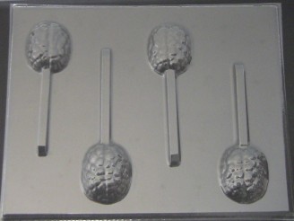 3546 Brain Chocolate or Hard Candy Lollipop Mold
